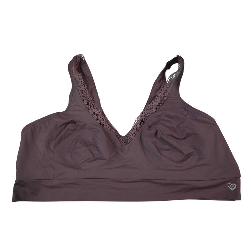 Victoria's Secret XL Bralette Mauve Lace Comfort NO Underwire Sports